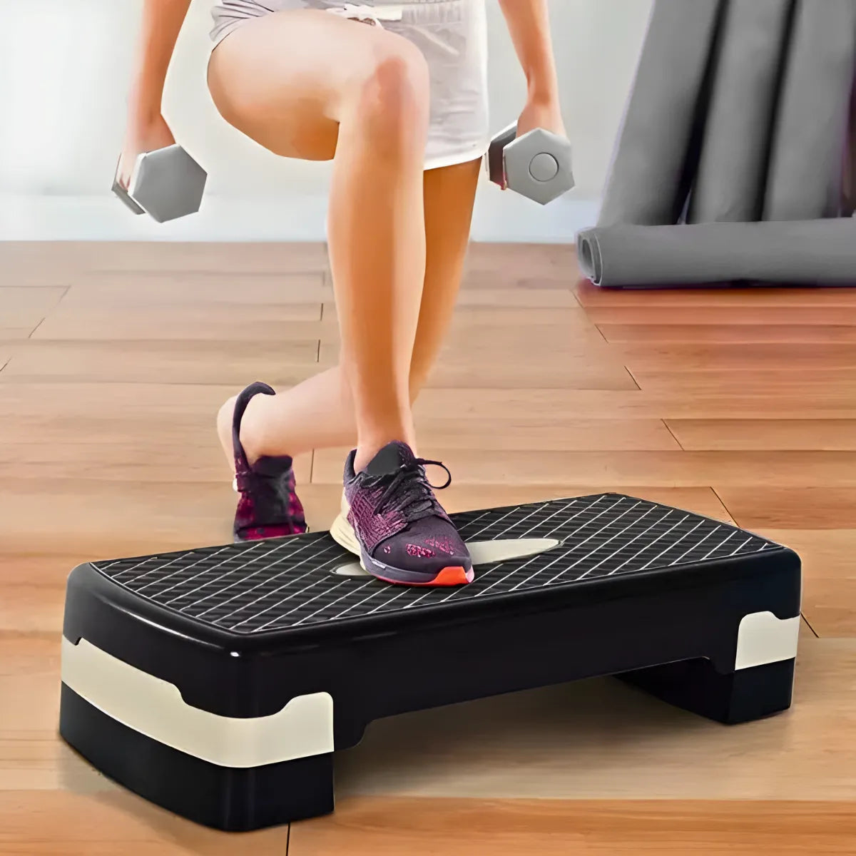 Step Fitness 2 Níveis Antiderrapante + Suporte 200kg