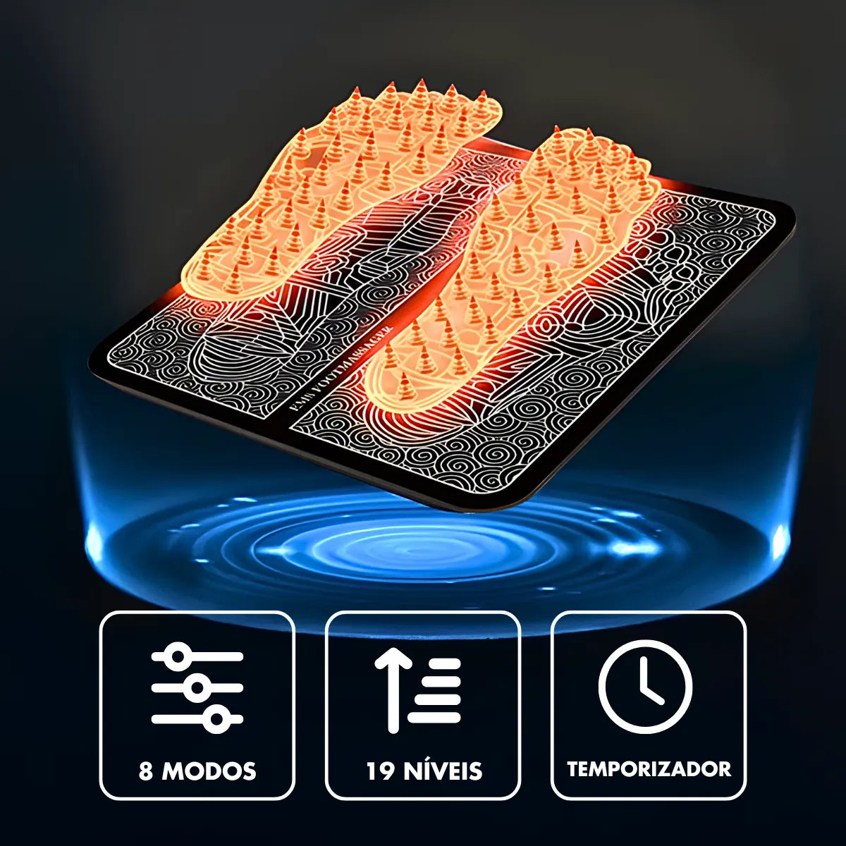 Massageador Para Pés Pernas Ems Magnético Relaxante Pro
