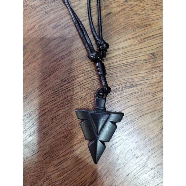 Colar Masculino De Couro Preto Tribal Cruz Regulável Premium