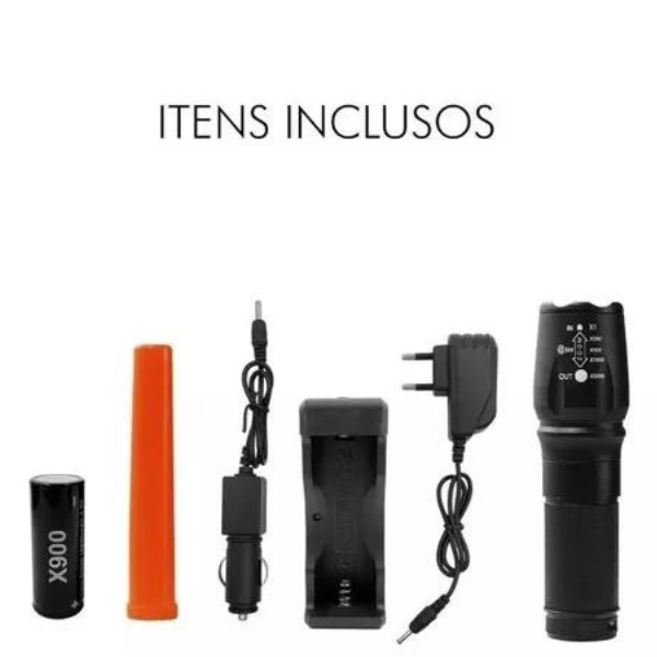 Lanterna Tática Militar X900 Recarregável