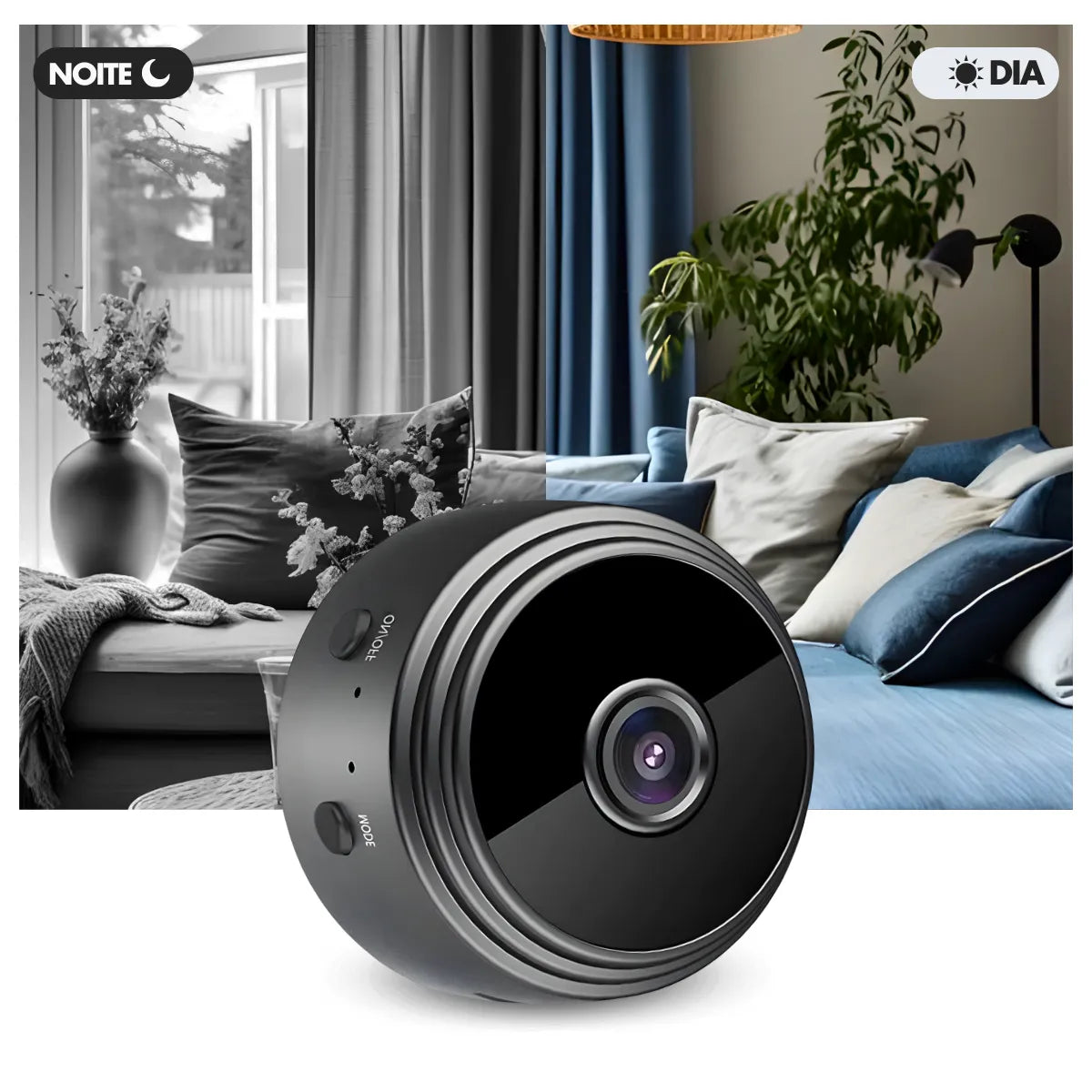 Micro Câmera Espiã A9 — Full HD, Wi-Fi, Sensor e Visão Noturna