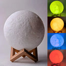 Luminária Lua Cheia 3D Abajur Decorativa Usb Com Suporte