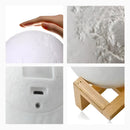 Luminária Lua Cheia 3D Abajur Decorativa Usb Com Suporte