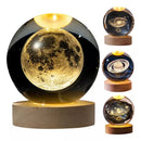 Luminária 3D Sistema Solar em Cristal para Mesa