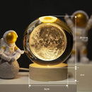 Luminária 3D Sistema Solar em Cristal para Mesa