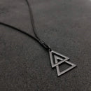 Colar Masculino De Couro Preto Tribal Cruz Regulável Premium