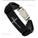 Pulseira Masculina fé Pulseira de Couro/ Masculina Com frase religiosa
