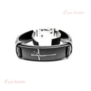 Pulseira Masculina fé Pulseira de Couro/ Masculina Com frase religiosa