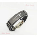 Pulseira Masculina fé Pulseira de Couro/ Masculina Com frase religiosa