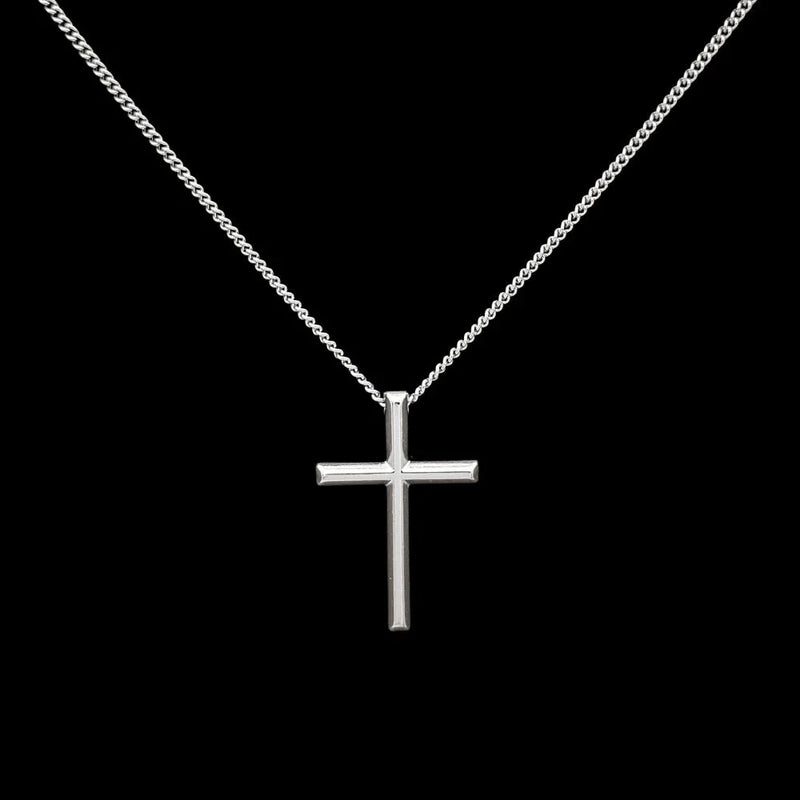 Colar Masculino Corrente de Aço Tribal Cruz Fé Jesus Bússola