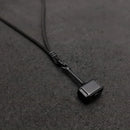 Colar Masculino De Couro Preto Tribal Cruz Regulável Premium