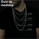 Colar Masculino 60cm + Pingente Bússola Viking  Aço Inox Top